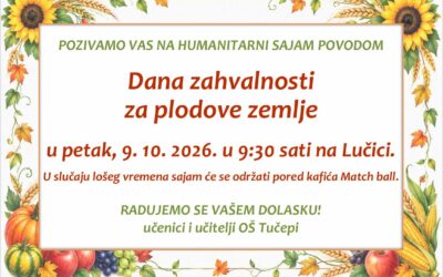 Pozivnica povodom Dana zahvalnosti za plodove zemlje